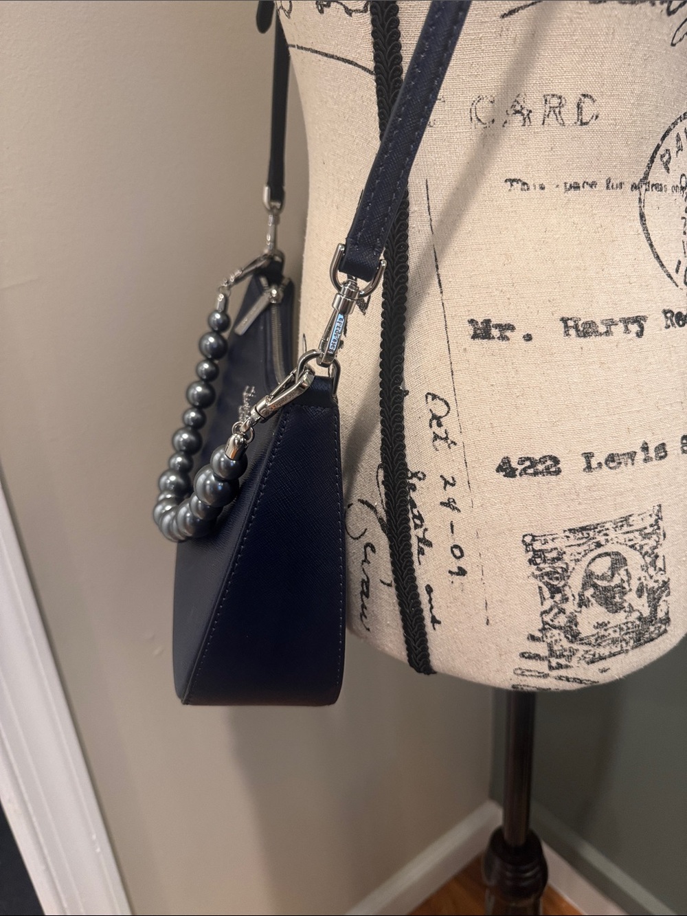 Kate ♠️ Navy with metallic beads Crossbody - Picture 7 of 14